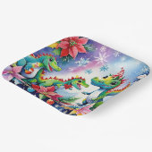 クリスマスパーティー恐竜 ペーパープレート (傾斜あり)