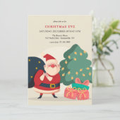 クリスマスパーティー手描き招待状 招待状 (スタンド正面)