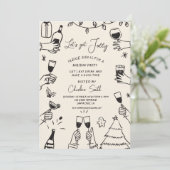 クリスマスパーティー手書き手書きファンキー手書き 招待状 (スタンド正面)