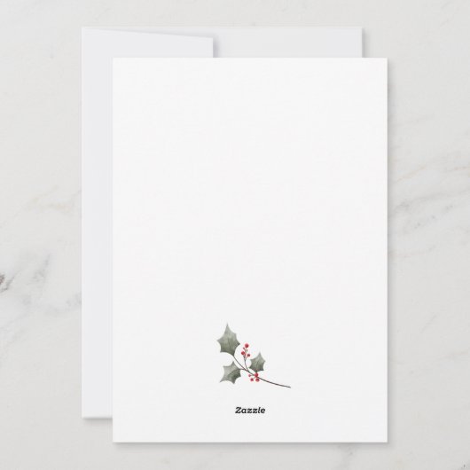 クリスマスパーティー招待状と可愛い休日の動物 シーズンカード (裏面)