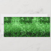 クリスマスパーティー招待状グリーンディスコグリッター 招待状 (裏面)