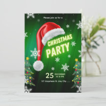 クリスマスパーティー招待状テンプレート