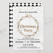 クリスマスパーティー招待状テンプレート　JOY シーズンカード (正面/裏面)