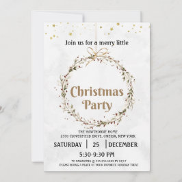 クリスマスパーティー招待状テンプレート　JOY シーズンカード