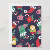 クリスマスパーティー招待状フェスティバルパーティーツリーギフト 招待状 (裏面)