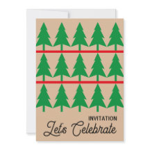 クリスマスパーティー招待状ミニマリストスカンジィスタイル