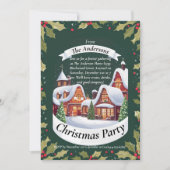 クリスマスパーティー招待状 かわいい 祭りの シーズンカード (正面)