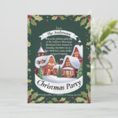 クリスマスパーティー招待状 かわいい 祭りの シーズンカード (スタンド正面)