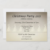 クリスマスパーティー招待状（サンタスレイトナカイ） 招待状 (裏面)