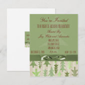 クリスマスパーティー招待状-ビジネス用または個人用 招待状 (正面/裏面)