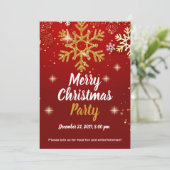 クリスマスパーティー招待状-文字はカスタマイズ 招待状 (スタンド正面)
