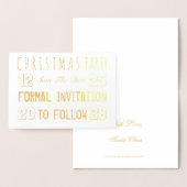 クリスマスパーティー日付フォイルカードを保存 箔カード (ディスプレー)