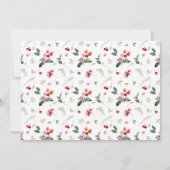 クリスマスパーティー書道エレガント赤 招待状 (裏面)