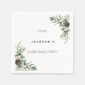 クリスマスパーティー松コーン スタンダードカクテルナプキン (正面)