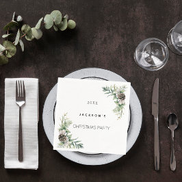 クリスマスパーティー松コーン スタンダードカクテルナプキン