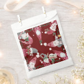 クリスマスパーティー格言ホリデーブルガンディーウォーター色 フェイバーバッグ (クリップ留めされた状態)