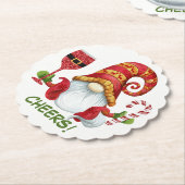 クリスマスパーティー格言応援飲料用コースター ペーパーコースター (アングル)