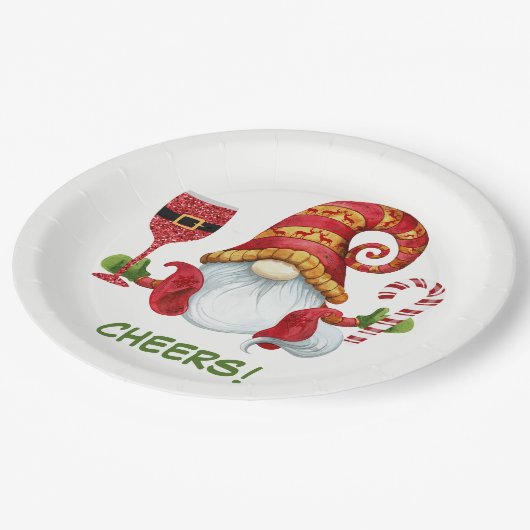 クリスマスパーティー格言応援 ペーパープレート (アングル)