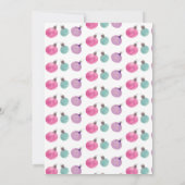 クリスマスパーティー水カラーオーナメントハンド絵を描 招待状 (裏面)