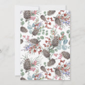 クリスマスパーティー水彩植物学 招待状 (裏面)