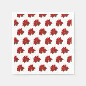 クリスマスパーティー水彩花模様 スタンダードカクテルナプキン (正面)