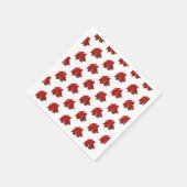 クリスマスパーティー水彩花模様 スタンダードカクテルナプキン (角)