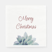 クリスマスパーティー砂漠植物多肉質 スタンダードランチョンナプキン (正面)