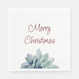 クリスマスパーティー砂漠植物多肉質 スタンダードランチョンナプキン