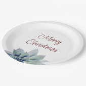 クリスマスパーティー砂漠植物多肉質 ペーパープレート (アングル)