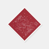 クリスマスパーティー紙ナプキンス スタンダードカクテルナプキン (角)