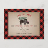 クリスマスパーティー素朴バッファローサンタセーブ シーズンポストカード (正面)