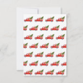 クリスマスパーティー素朴ヴィンテージレッドトラックwツリー 招待状 (裏面)