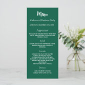 クリスマスパーティー緑白ディナーメニュー メニュー (スタンド正面)