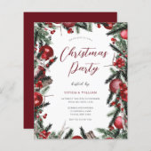 クリスマスパーティー縁どフェスティバル予算招待状 (正面/裏面)