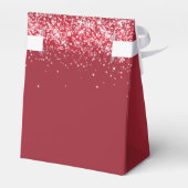 クリスマスパーティー赤グリッターエレガントモダン フェイバーボックス (裏面サイド)