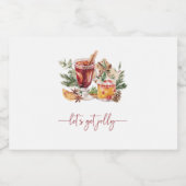 クリスマスパーティー酒ラベル リキュールボトルラベル (シングルラベル)