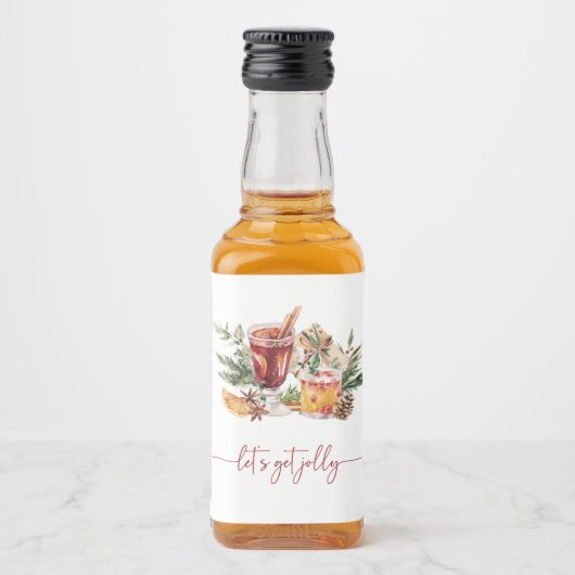 クリスマスパーティー酒ラベル リキュールボトルラベル (正面)