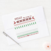 クリスマスパーティー醜いセーター名タグ スクエアシール (封筒)