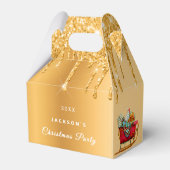 クリスマスパーティー金ゴールドグリッタードリップレッドスリー フェイバーボックス (裏面サイド)