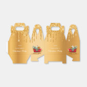 クリスマスパーティー金ゴールドグリッタードリップレッドスリー フェイバーボックス (折り畳みなし)