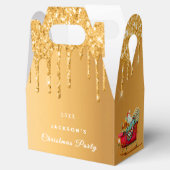 クリスマスパーティー金ゴールドグリッタードリップレッドスリー フェイバーボックス (オープン)