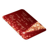 クリスマスパーティー金ゴールドレッドツリースパークルライト マグネット (右側)