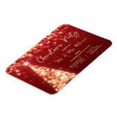 クリスマスパーティー金ゴールドレッドツリースパークルライト マグネット (左側)