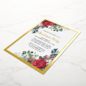 クリスマスパーティー金箔招待状はがき 箔招待状 (回転した状態)