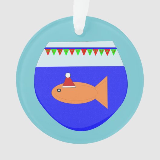 クリスマスパーティー金魚アクリルオーナメント オーナメント (正面)