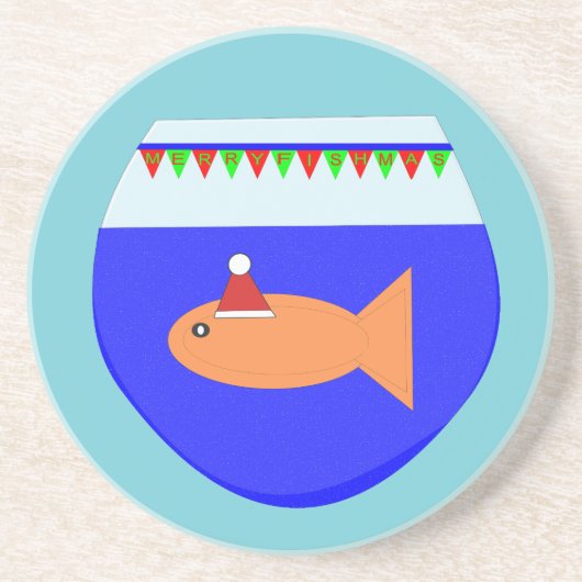 クリスマスパーティー金魚カスタムのコースター コースター (正面)