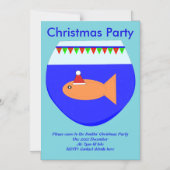 クリスマスパーティー金魚カスタム招待状 マグネット招待状 (正面)