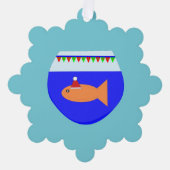 クリスマスパーティー金魚カスタム オーナメントカード (正面)