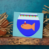 クリスマスパーティー金魚プラーク フォトプラーク (側面)