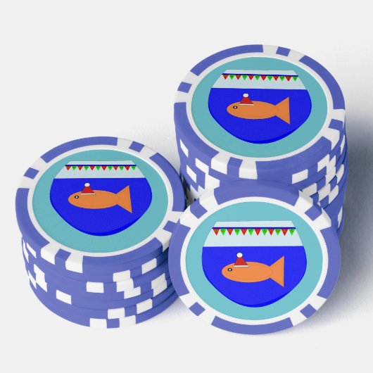 クリスマスパーティー金魚 ポーカーチップ (積み重ね)
